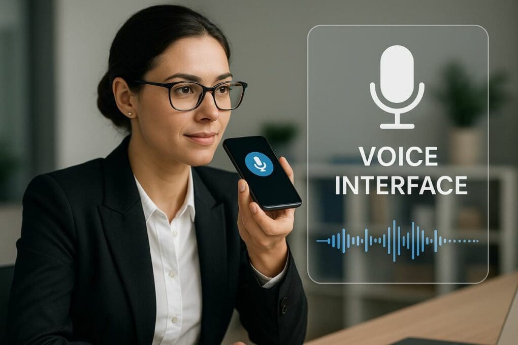 Em quais momentos o uso da voz em sistemas artificiais é mais benéfico?